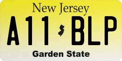 NJ license plate A11BLP