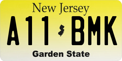 NJ license plate A11BMK