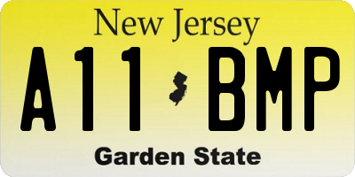NJ license plate A11BMP