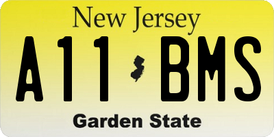 NJ license plate A11BMS