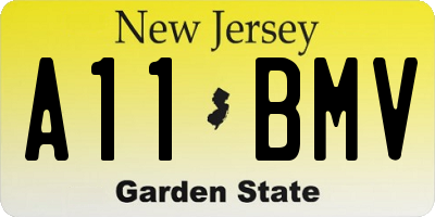 NJ license plate A11BMV