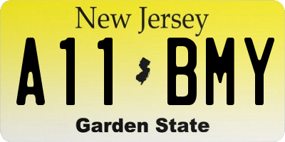 NJ license plate A11BMY