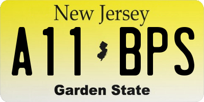 NJ license plate A11BPS