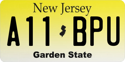 NJ license plate A11BPU