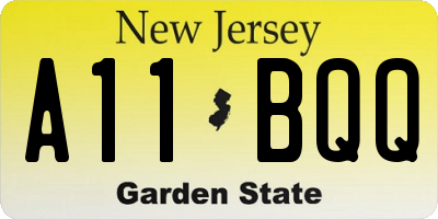 NJ license plate A11BQQ