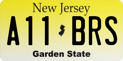 NJ license plate A11BRS