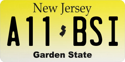 NJ license plate A11BSI
