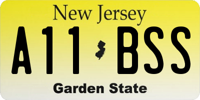 NJ license plate A11BSS