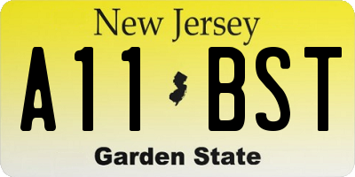 NJ license plate A11BST