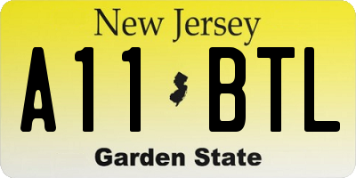 NJ license plate A11BTL