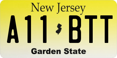 NJ license plate A11BTT