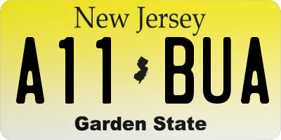 NJ license plate A11BUA