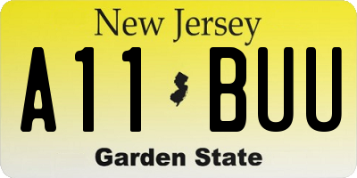 NJ license plate A11BUU