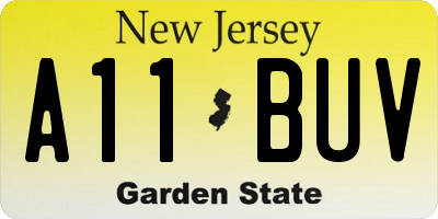 NJ license plate A11BUV