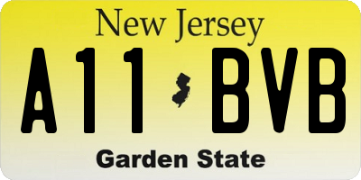 NJ license plate A11BVB