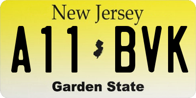 NJ license plate A11BVK