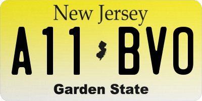 NJ license plate A11BVO