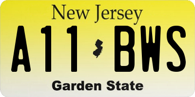 NJ license plate A11BWS