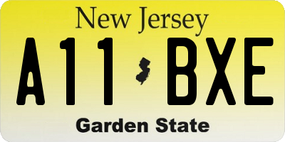 NJ license plate A11BXE