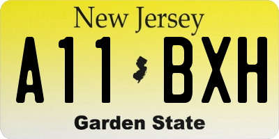 NJ license plate A11BXH