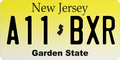 NJ license plate A11BXR