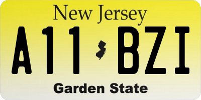 NJ license plate A11BZI