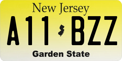 NJ license plate A11BZZ