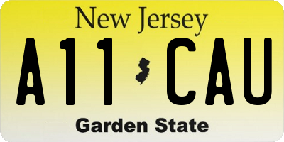NJ license plate A11CAU