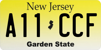 NJ license plate A11CCF