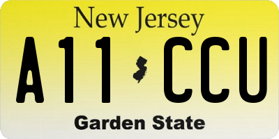 NJ license plate A11CCU