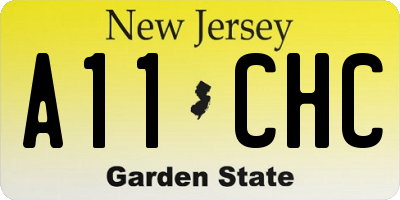 NJ license plate A11CHC