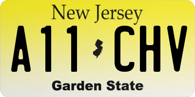 NJ license plate A11CHV