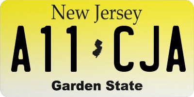 NJ license plate A11CJA