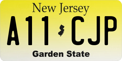 NJ license plate A11CJP