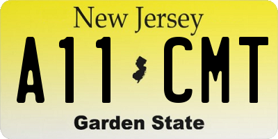 NJ license plate A11CMT