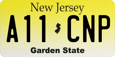 NJ license plate A11CNP