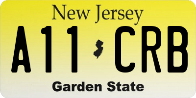 NJ license plate A11CRB