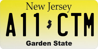 NJ license plate A11CTM