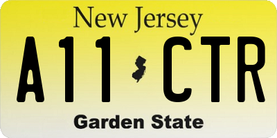 NJ license plate A11CTR