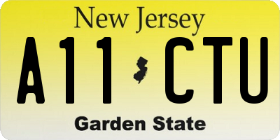 NJ license plate A11CTU