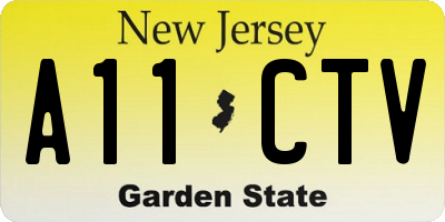NJ license plate A11CTV