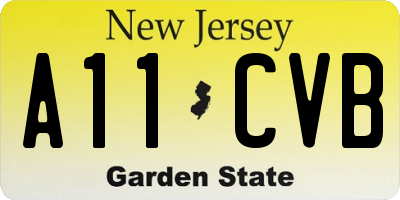 NJ license plate A11CVB