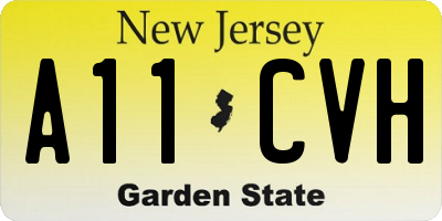 NJ license plate A11CVH