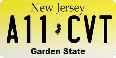 NJ license plate A11CVT