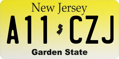 NJ license plate A11CZJ