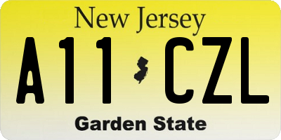 NJ license plate A11CZL
