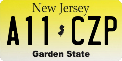 NJ license plate A11CZP
