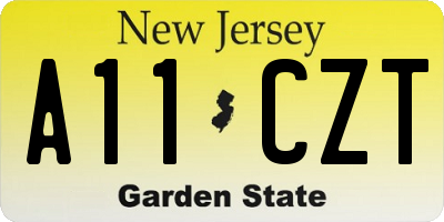 NJ license plate A11CZT