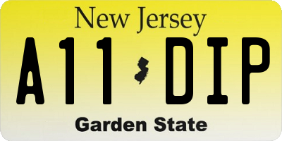 NJ license plate A11DIP