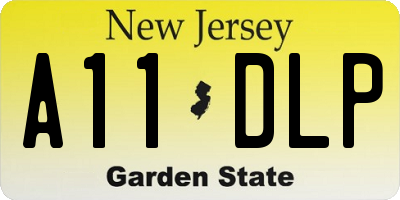 NJ license plate A11DLP